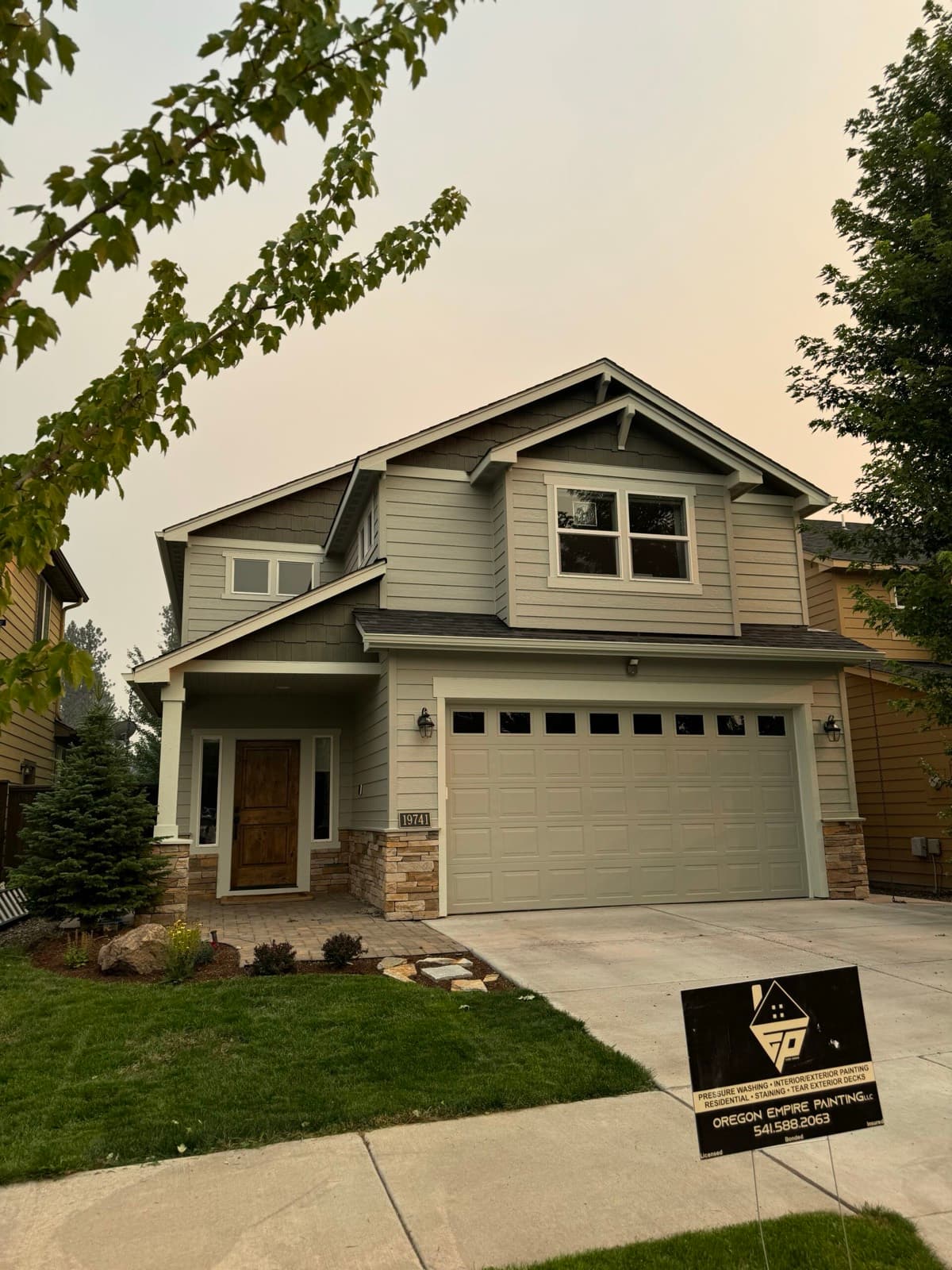 Central Oregon home exterior painting transformation